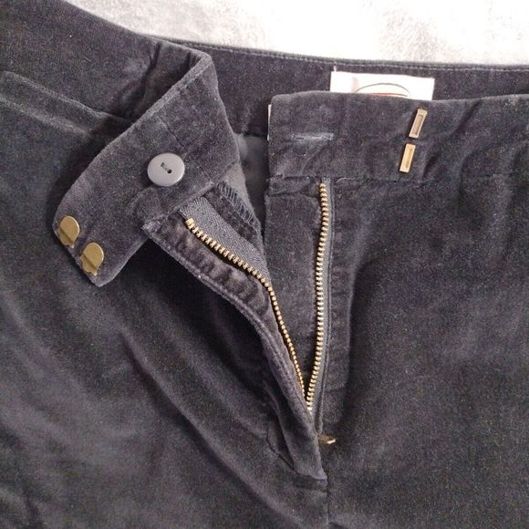 Vintage Velour Pants Women's Black Soft Trousers Stretch Zip Pockets Size 12 - Picture 6 of 13